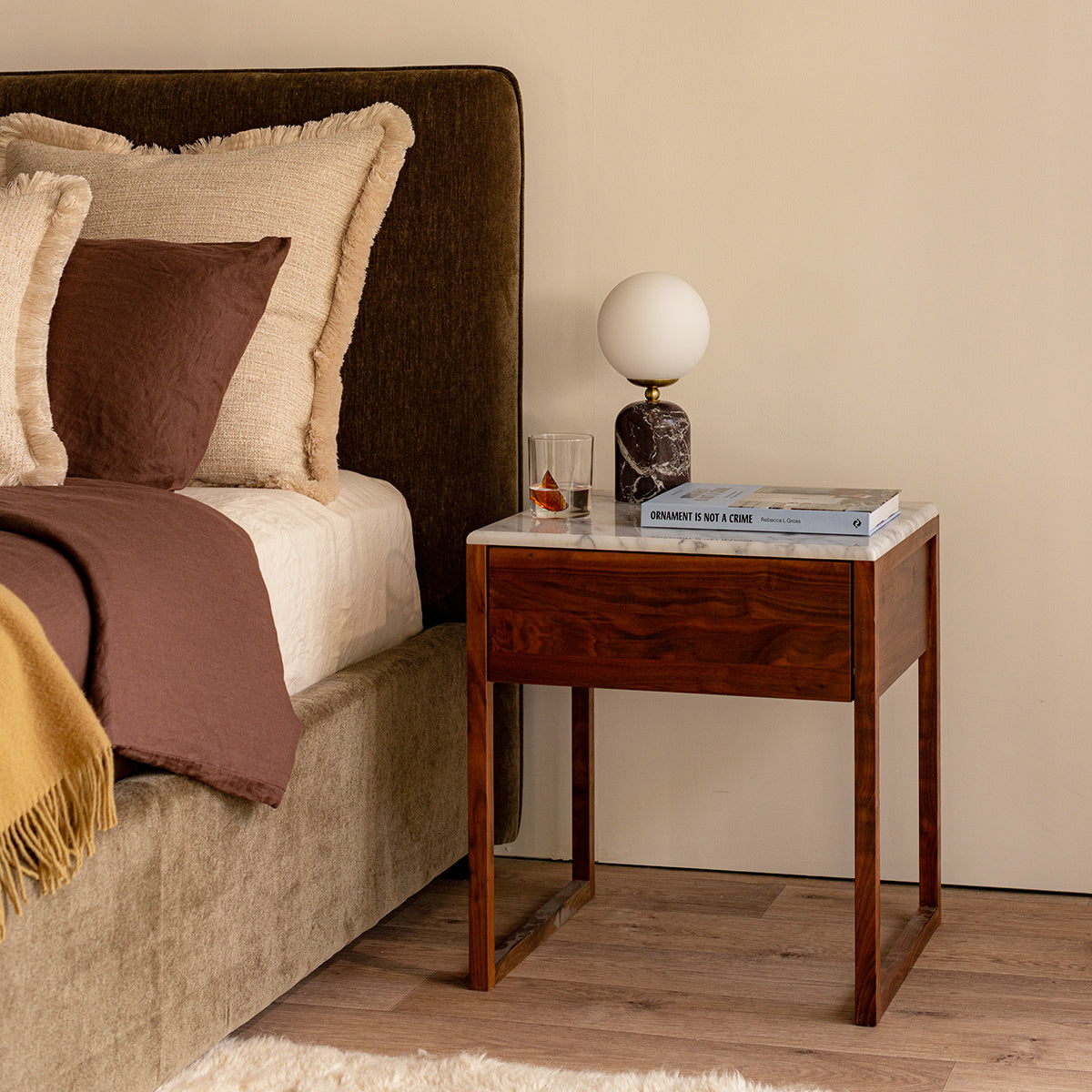 Avalon Marble Bedside Table