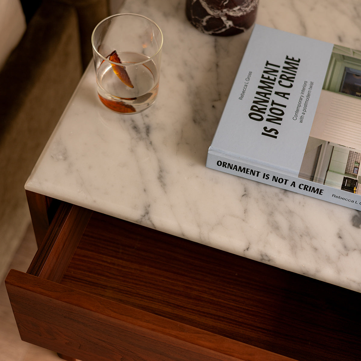 Avalon Marble Bedside Table