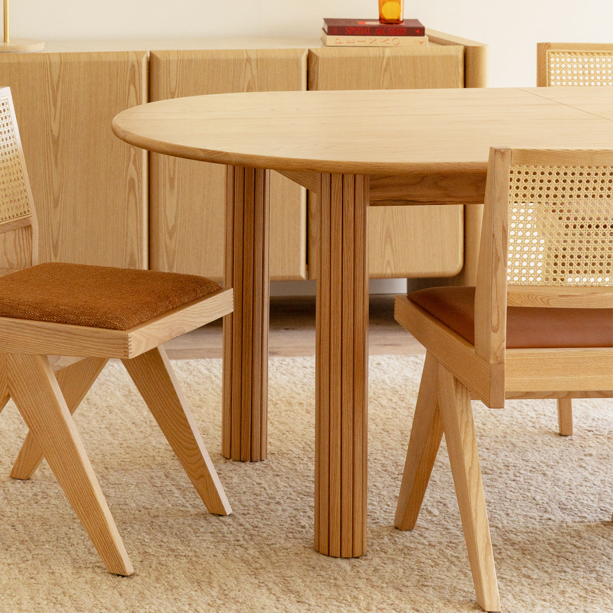 Noir Oval Extendable Dining Table (200cm)