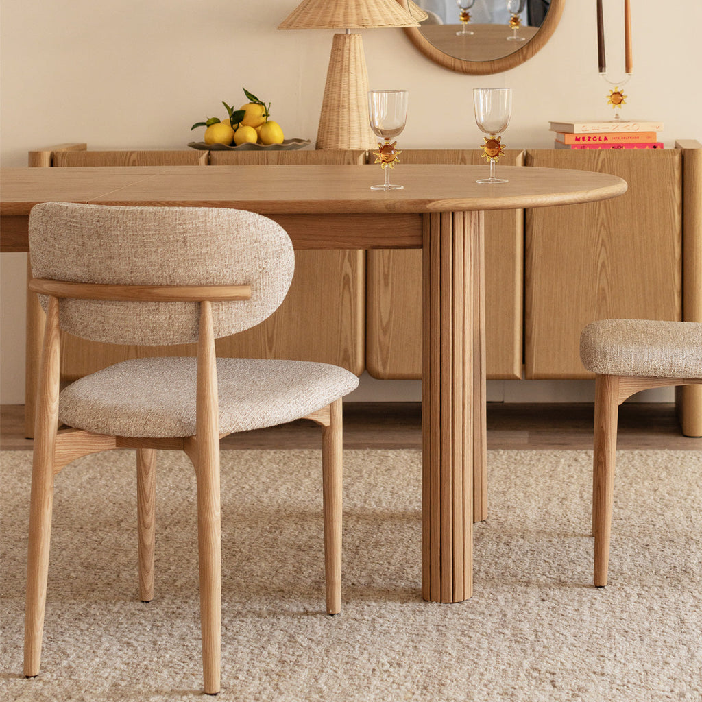 Noir Oval Extendable Dining Table (200cm)