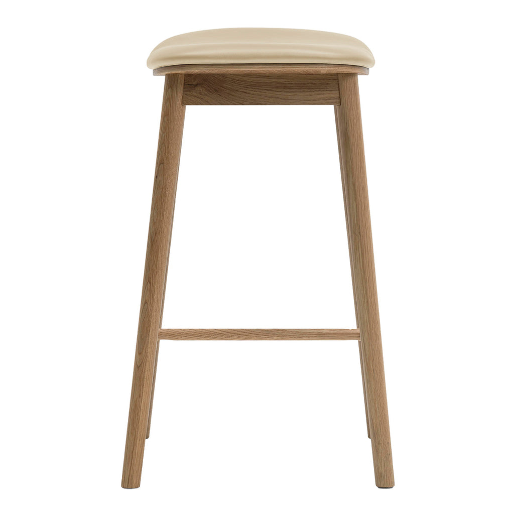 Lando Leather Backless Bar Stool