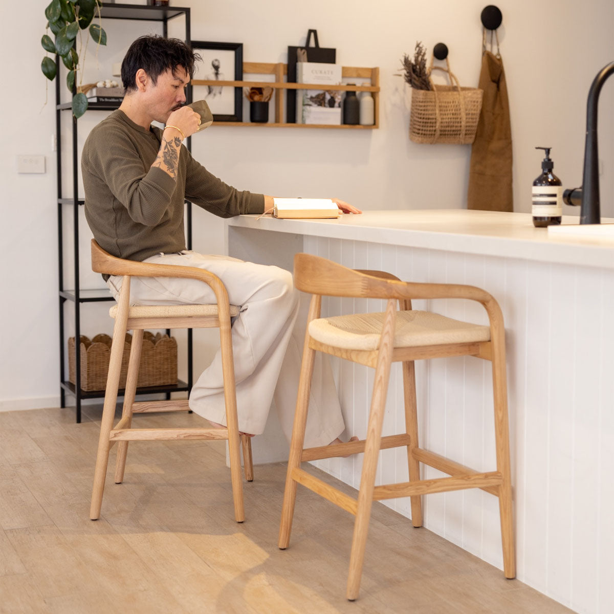 Noris Paper Cord Bar Stool