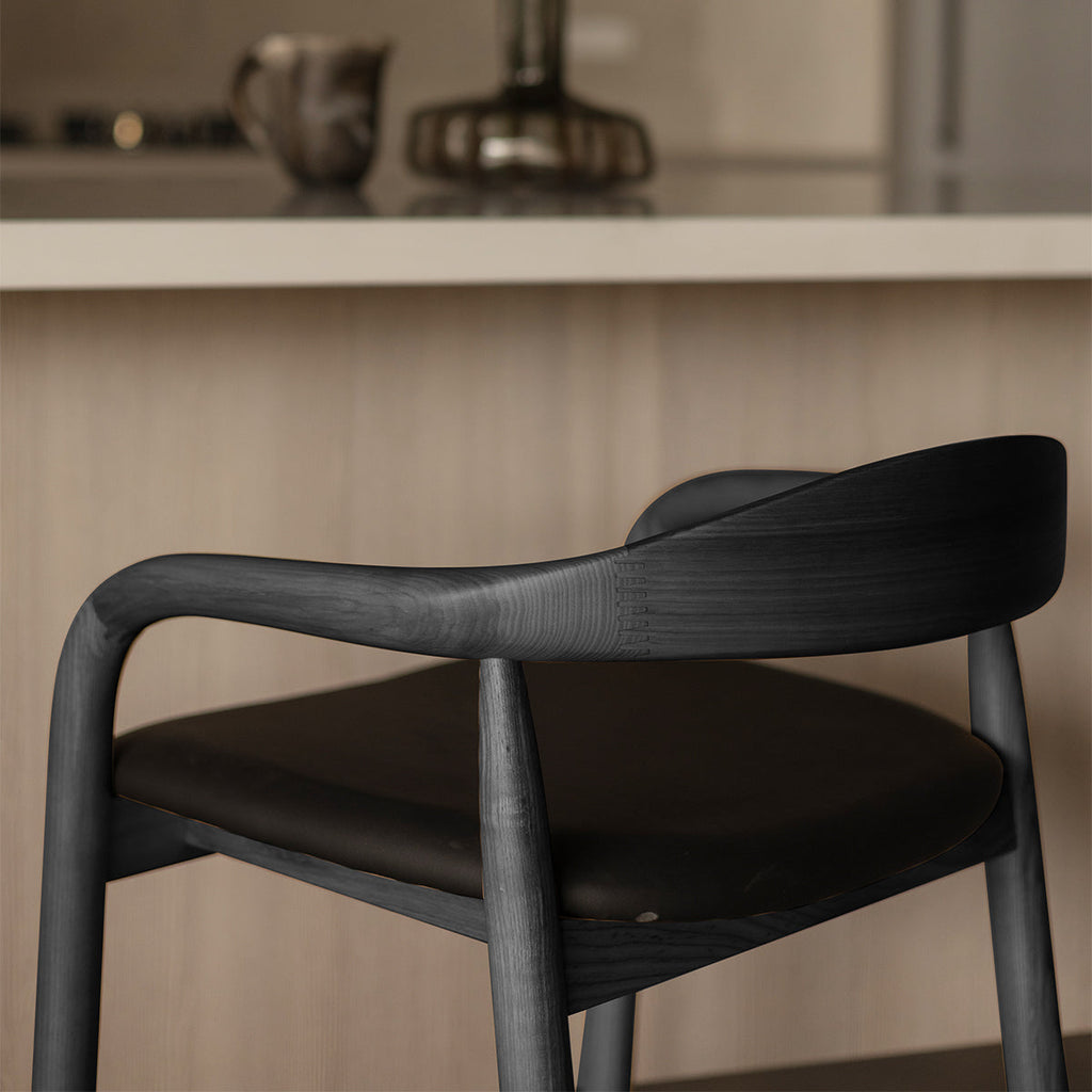 Noris Leather Bar Stool