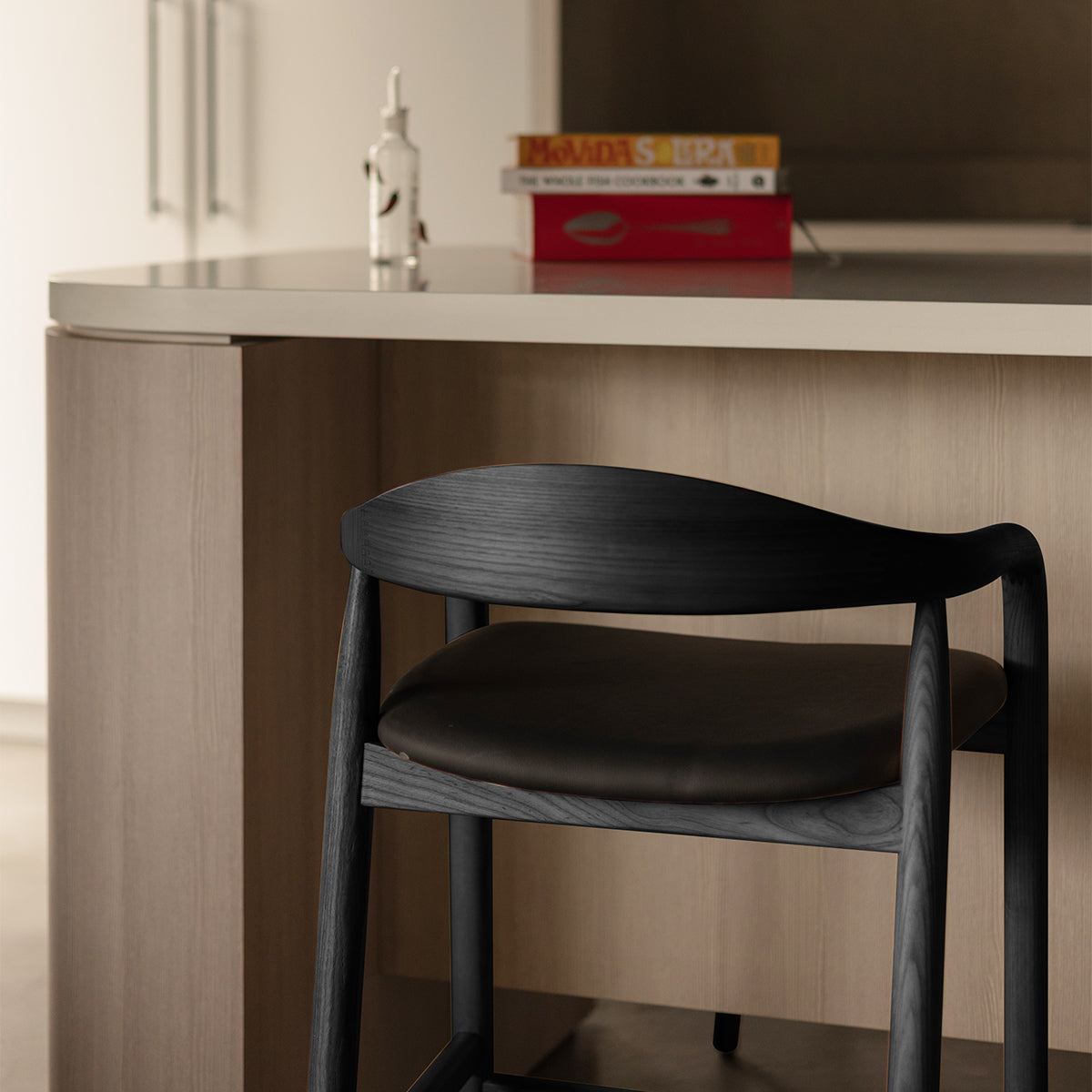 Noris Leather Bar Stool