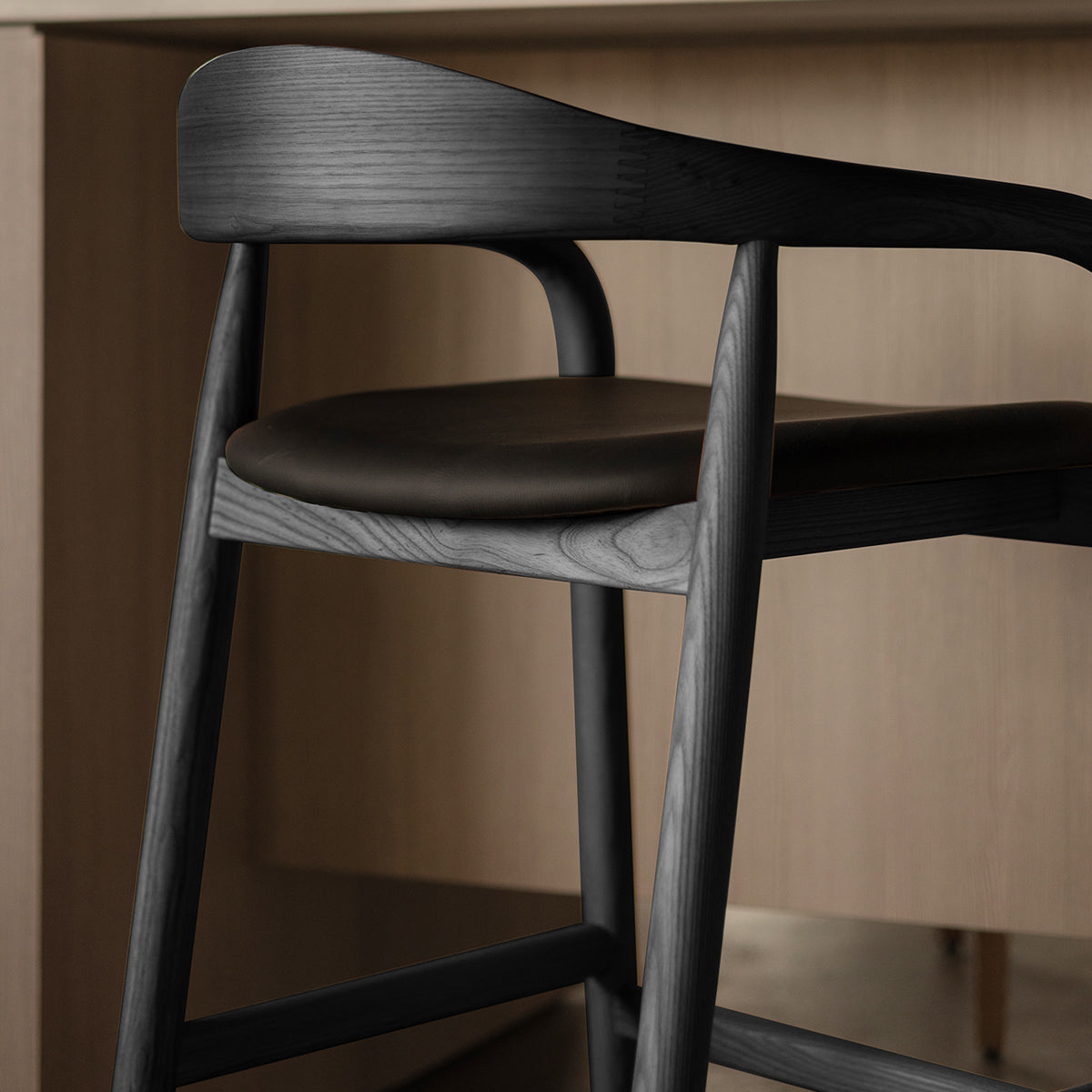 Noris Leather Bar Stool
