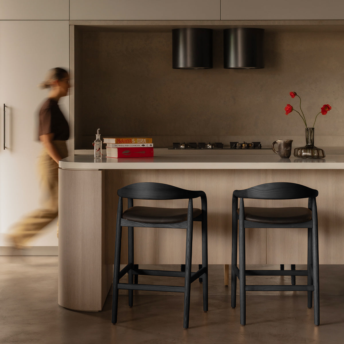 Noris Leather Bar Stool
