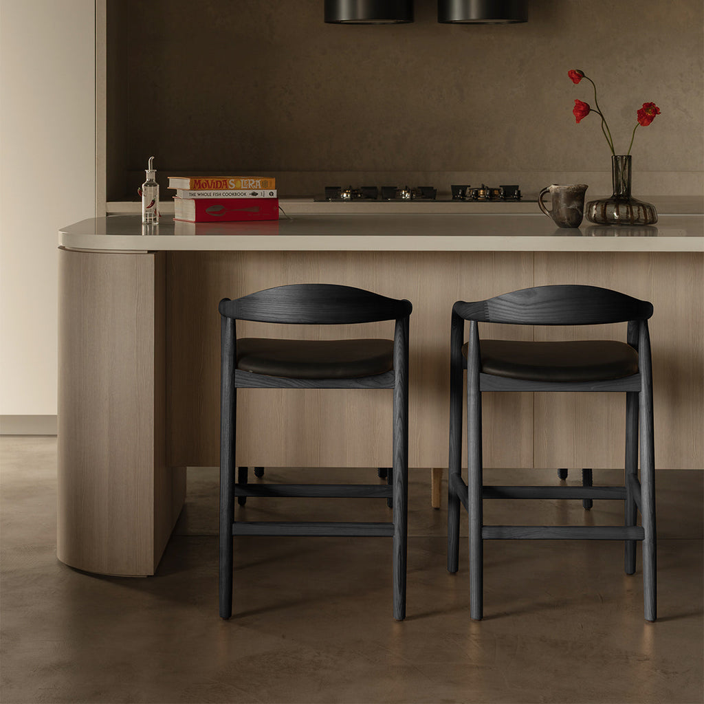 Noris Leather Bar Stool