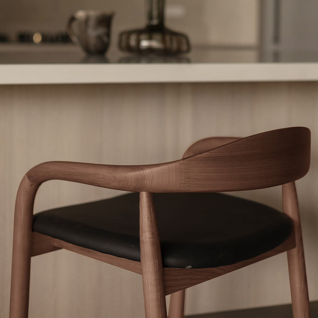 Noris Leather Bar Stool