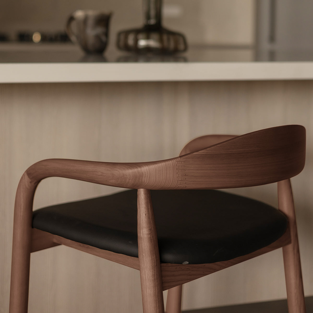 Noris Leather Bar Stool