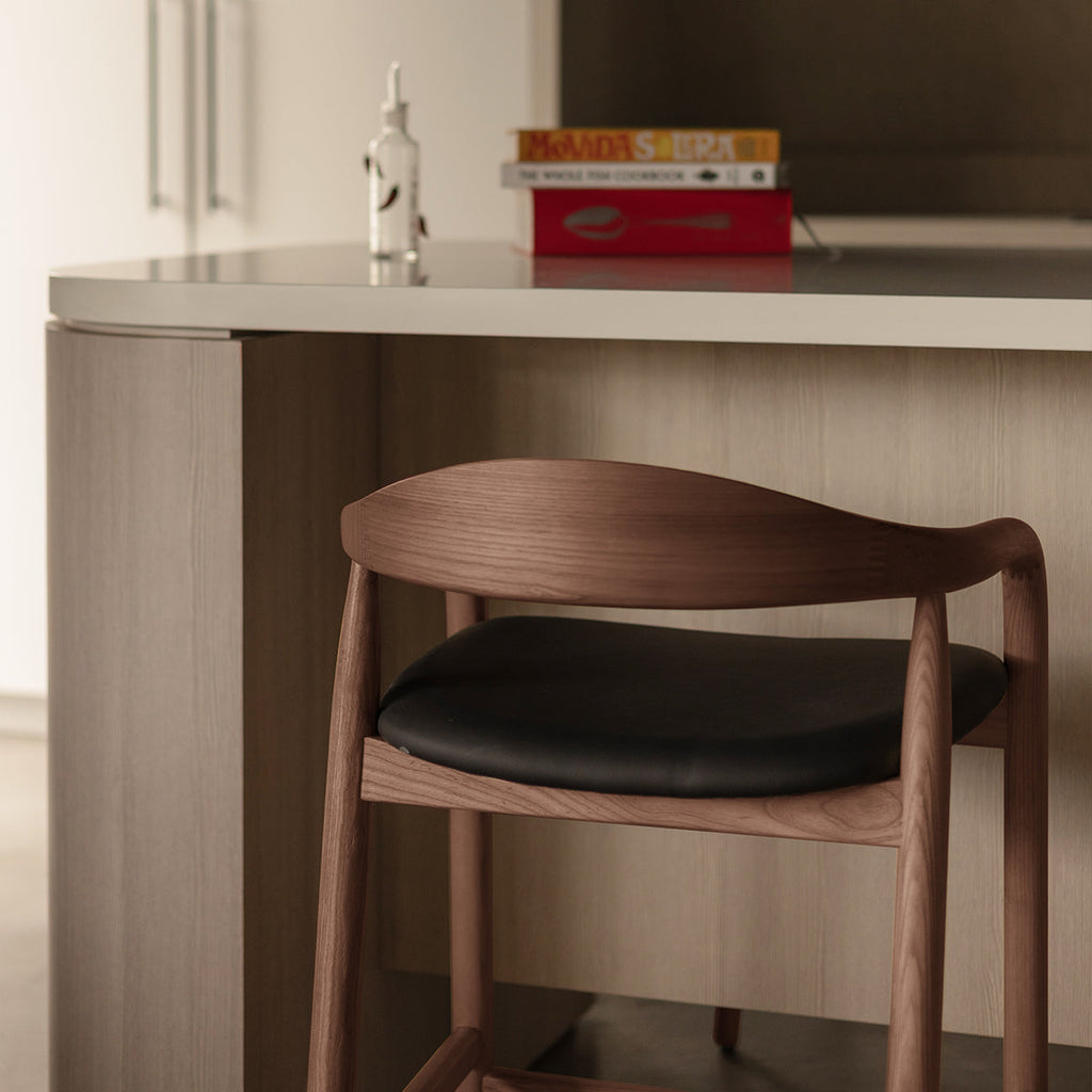 Noris Leather Bar Stool