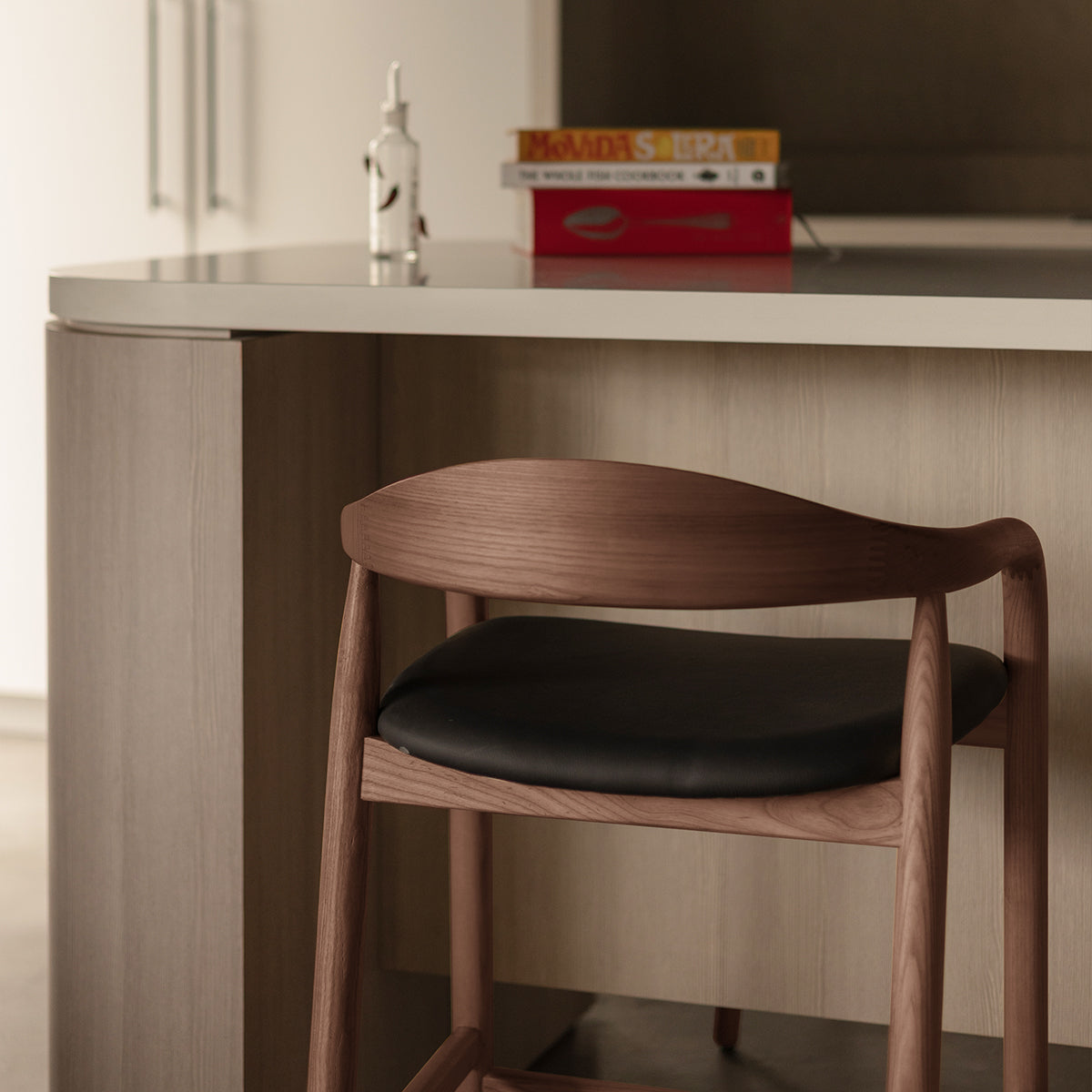 Noris Leather Bar Stool