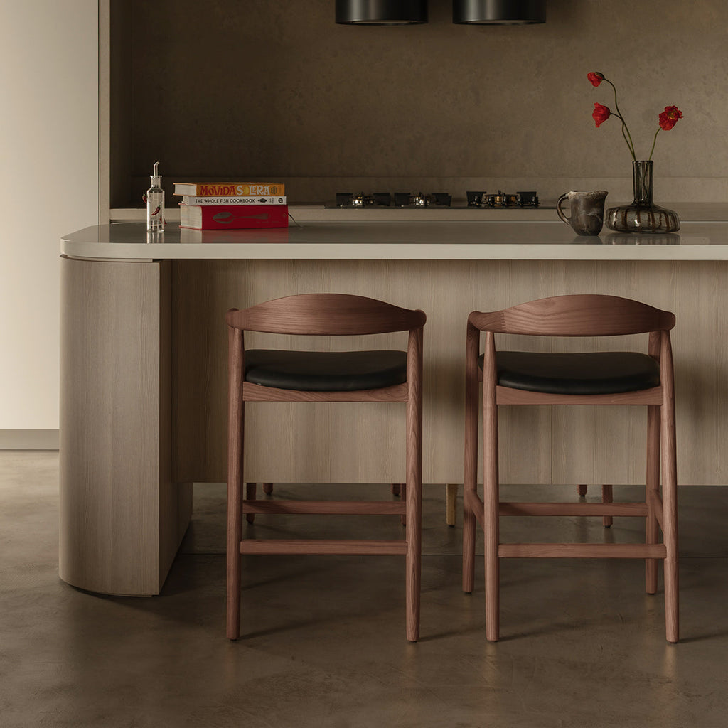 Noris Leather Bar Stool