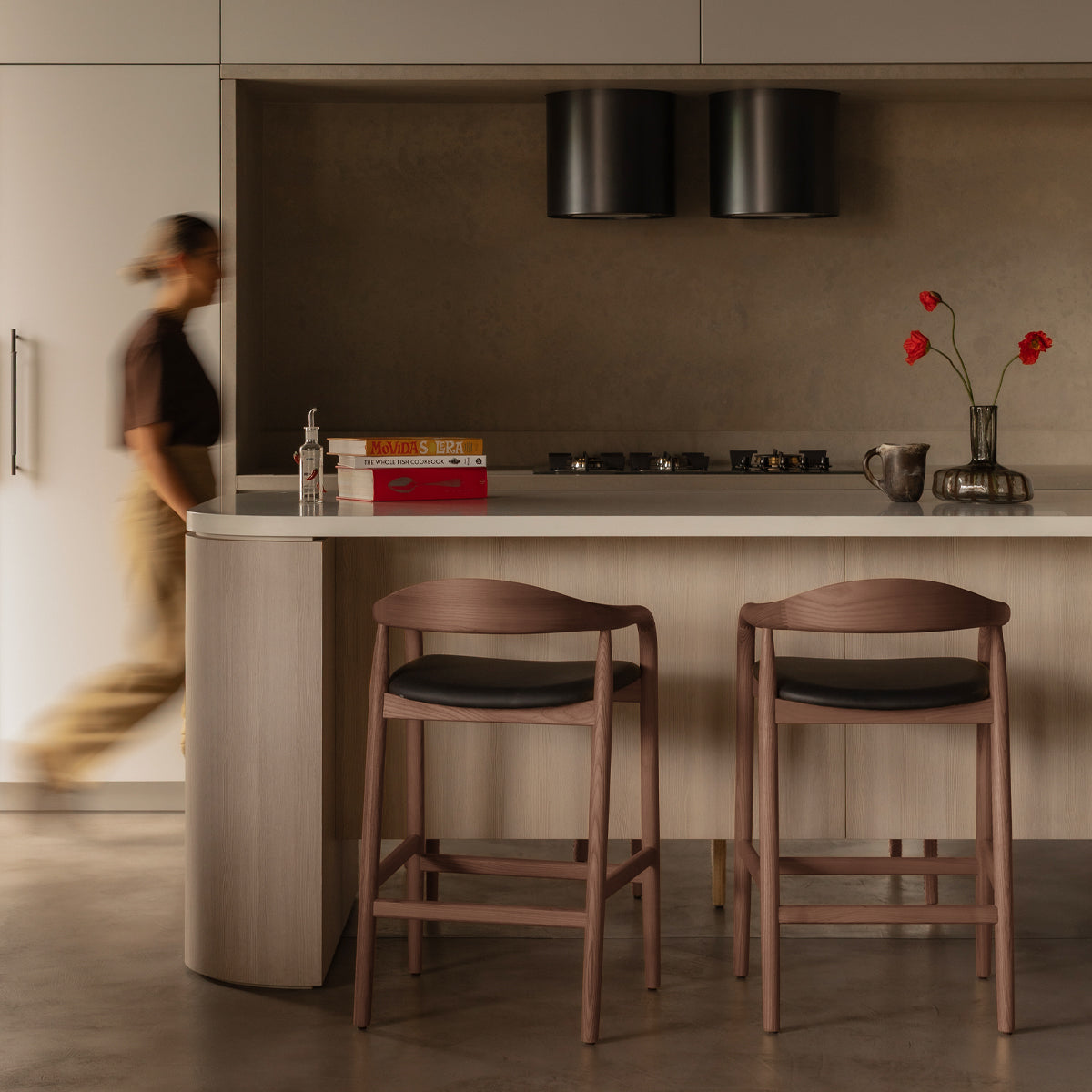 Noris Leather Bar Stool