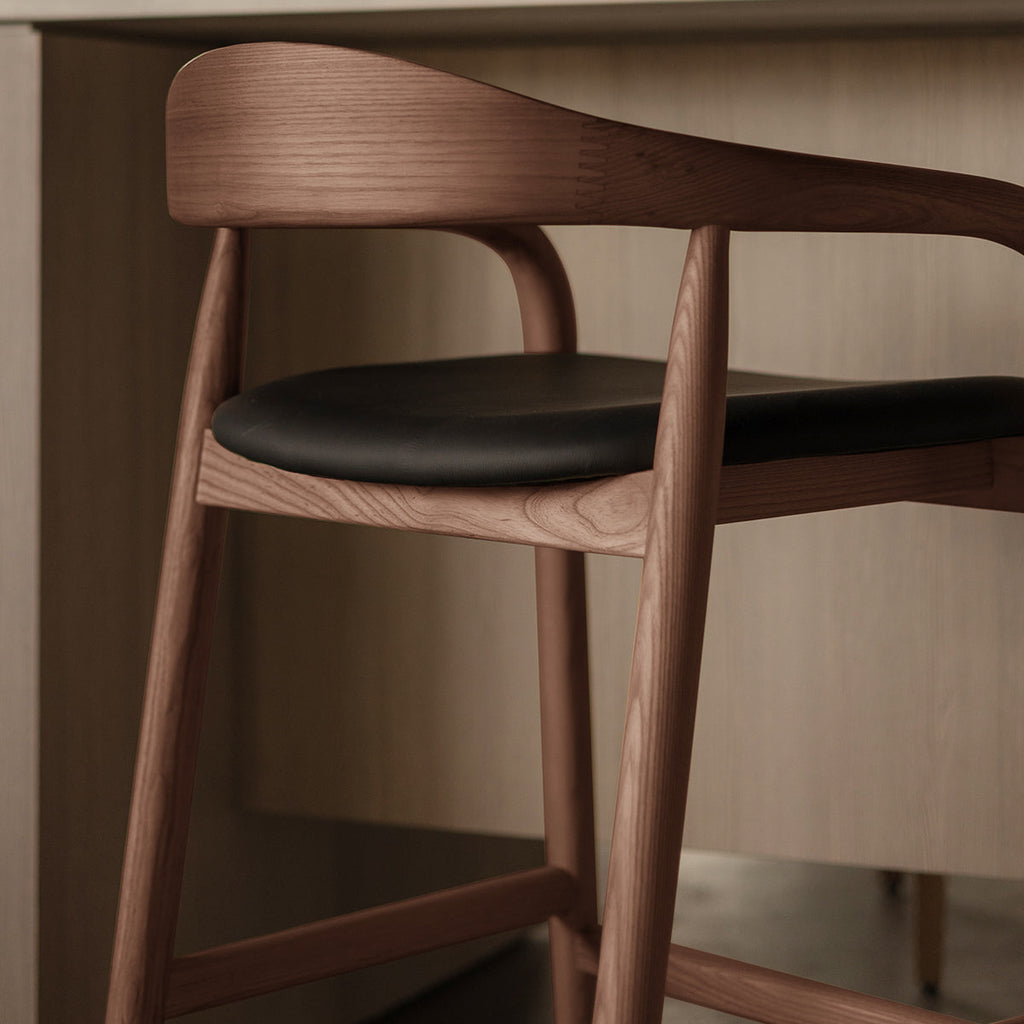 Noris Leather Bar Stool
