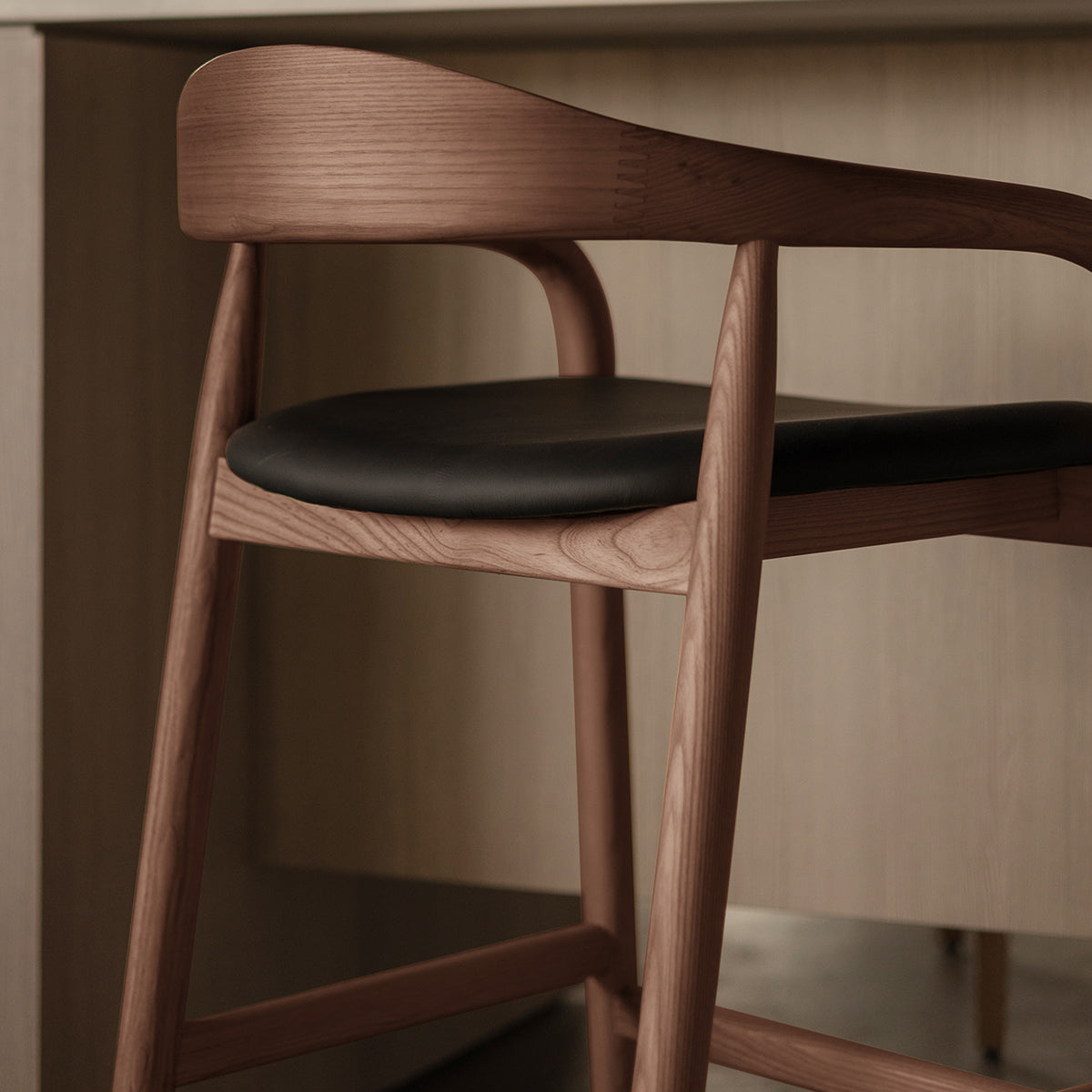 Noris Leather Bar Stool