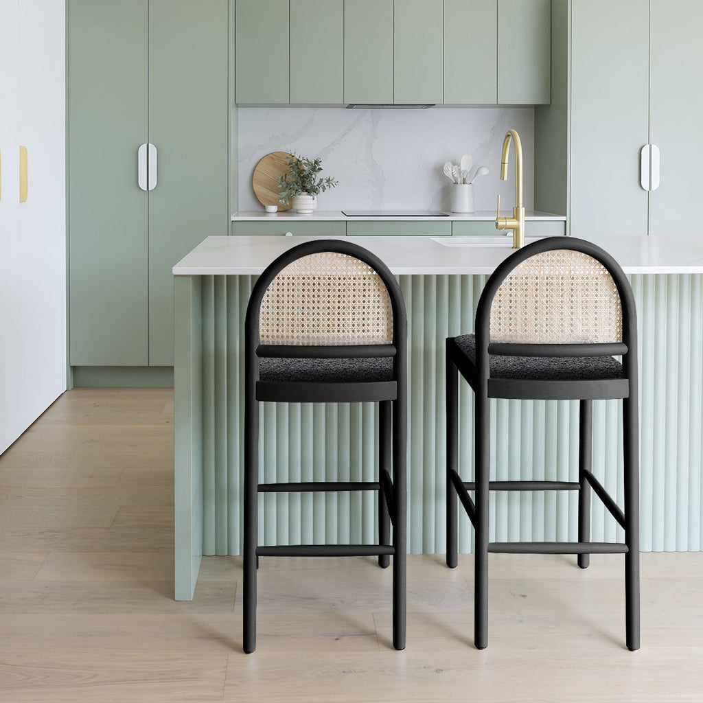 Capri Fabric Arch Bar Stool