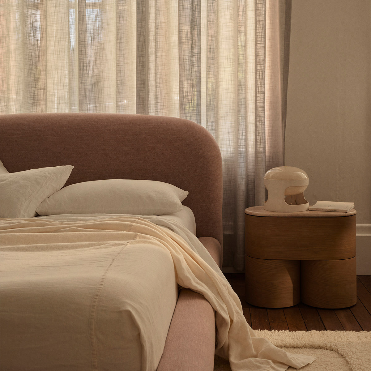 Fin Bedside Table