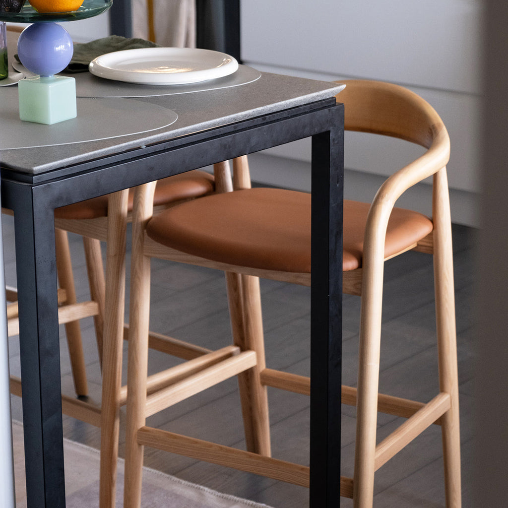 Noris Leather Bar Stool