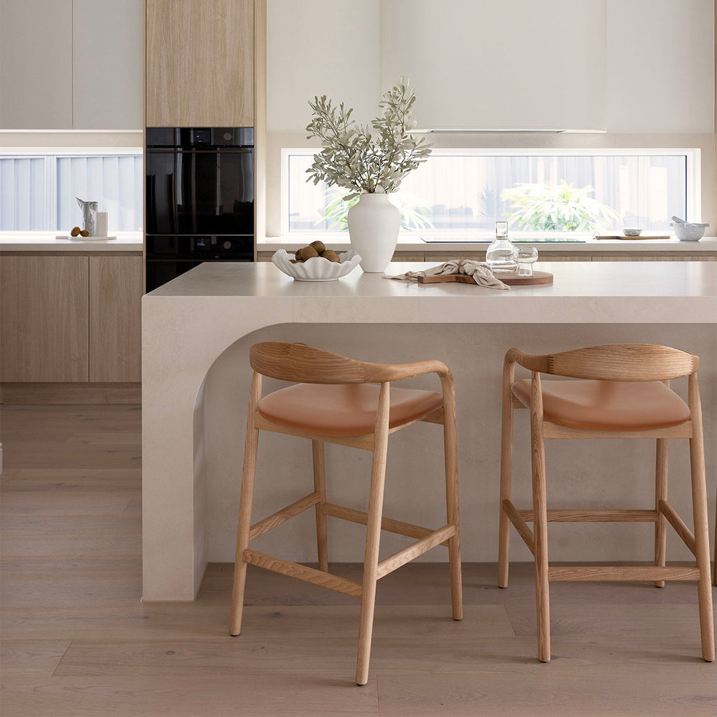 Noris Leather Bar Stool
