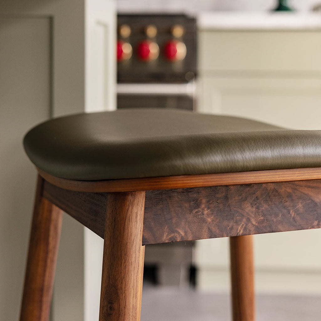 Lando Leather Backless Bar Stool