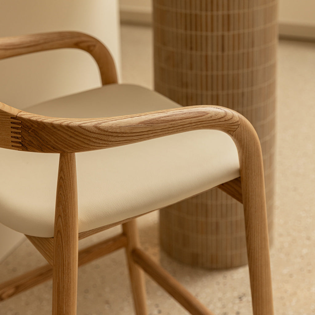 Noris Leather Bar Stool