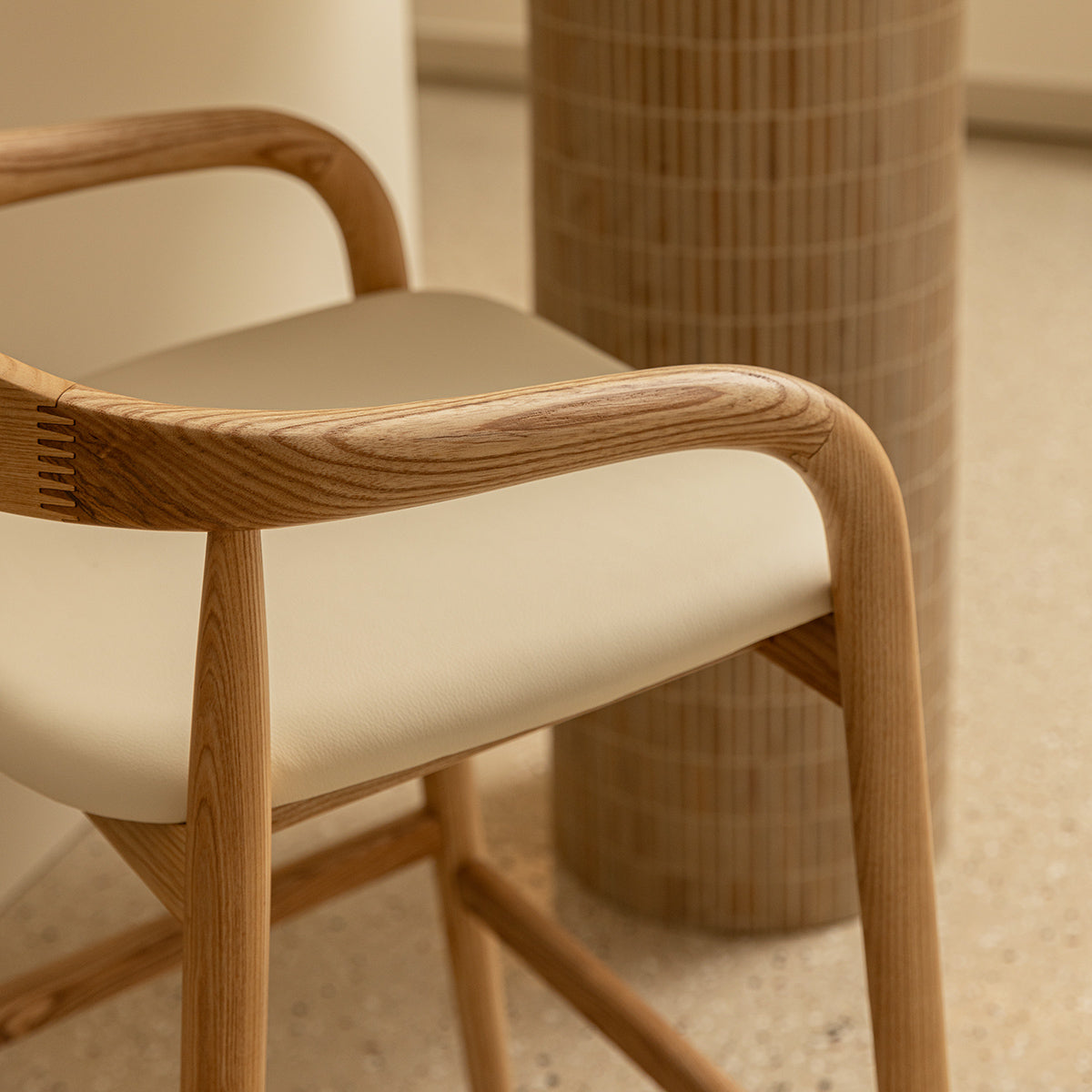 Noris Leather Bar Stool