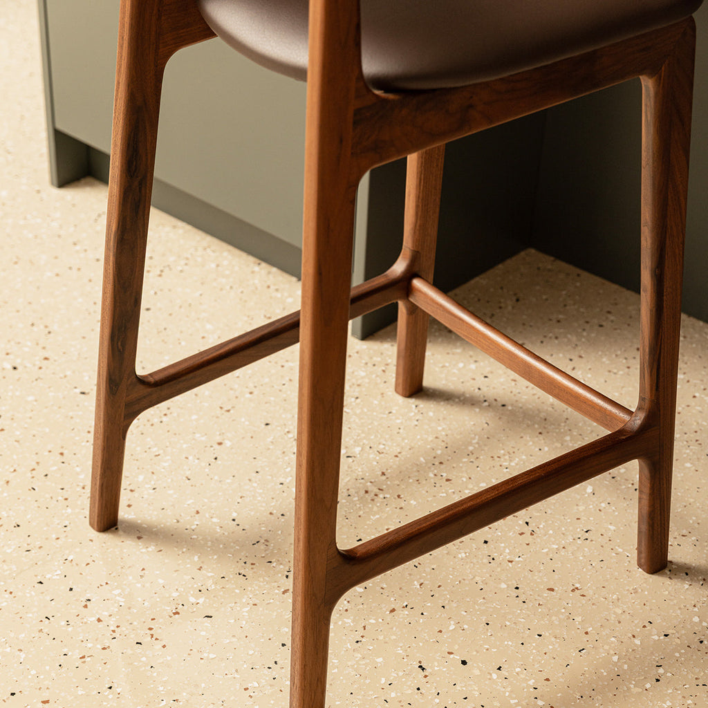 Alaska Leather Bar Stool