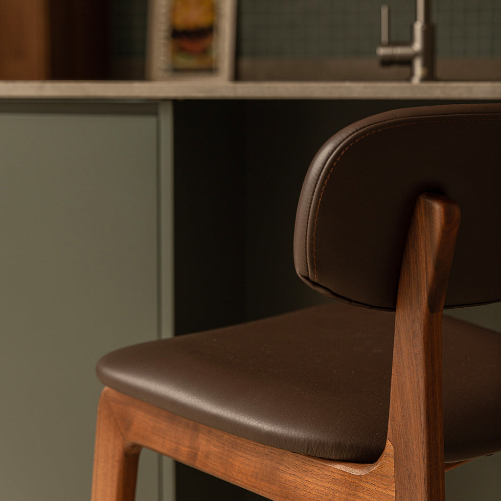 Alaska Leather Bar Stool