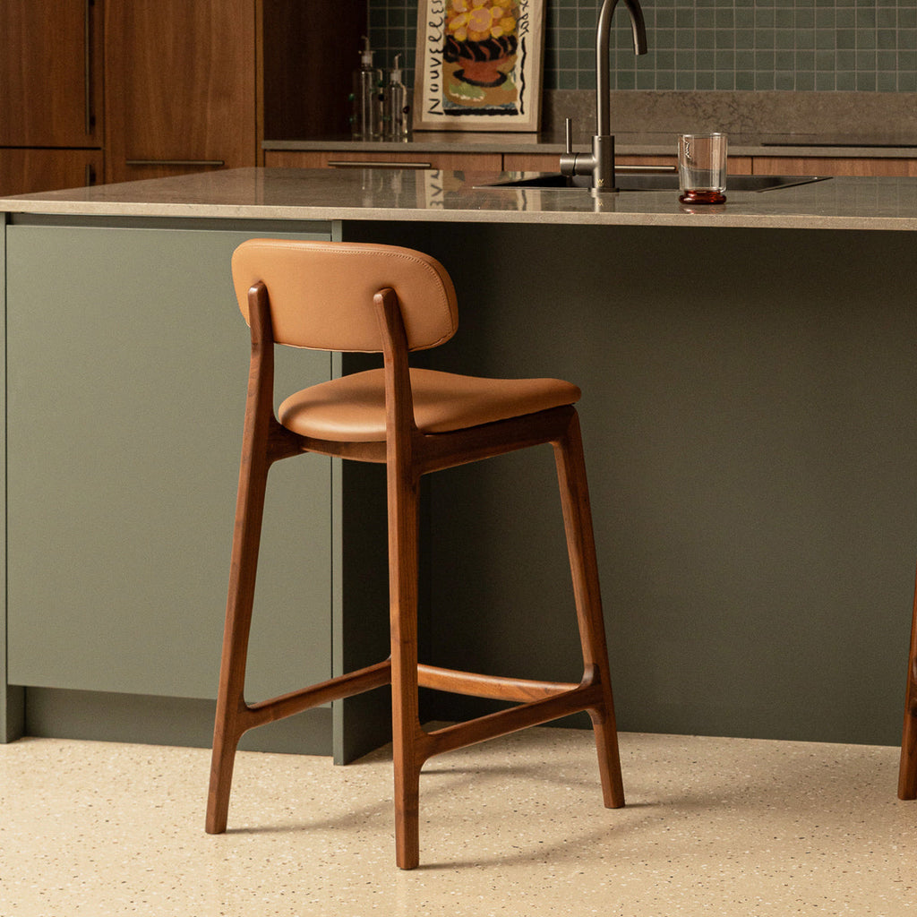 Alaska Leather Bar Stool