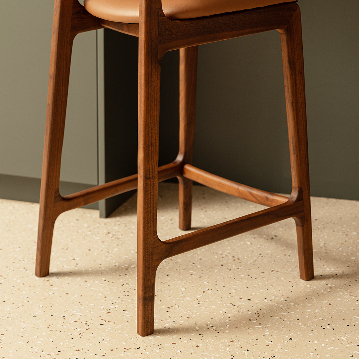 Alaska Leather Bar Stool