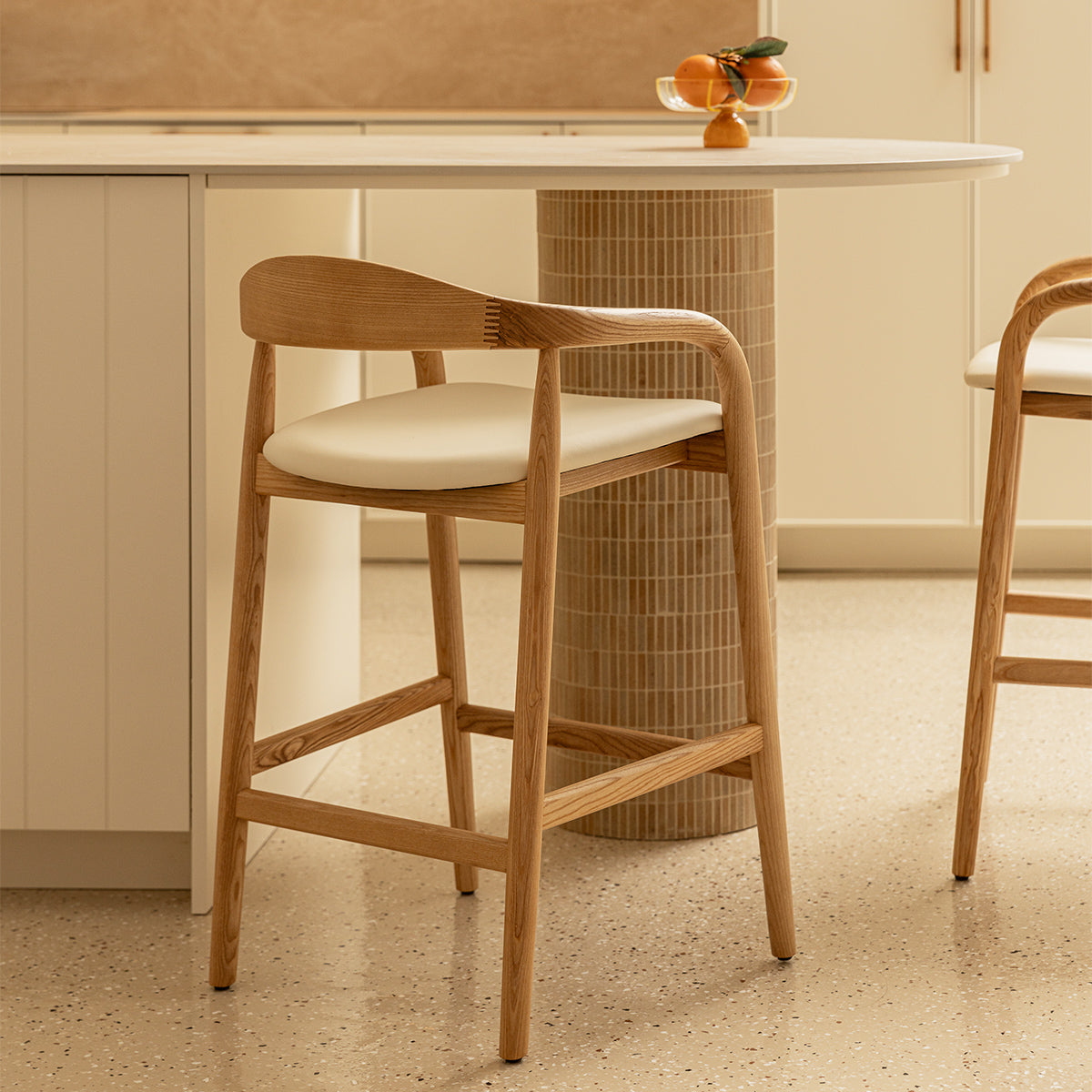 Noris Leather Bar Stool
