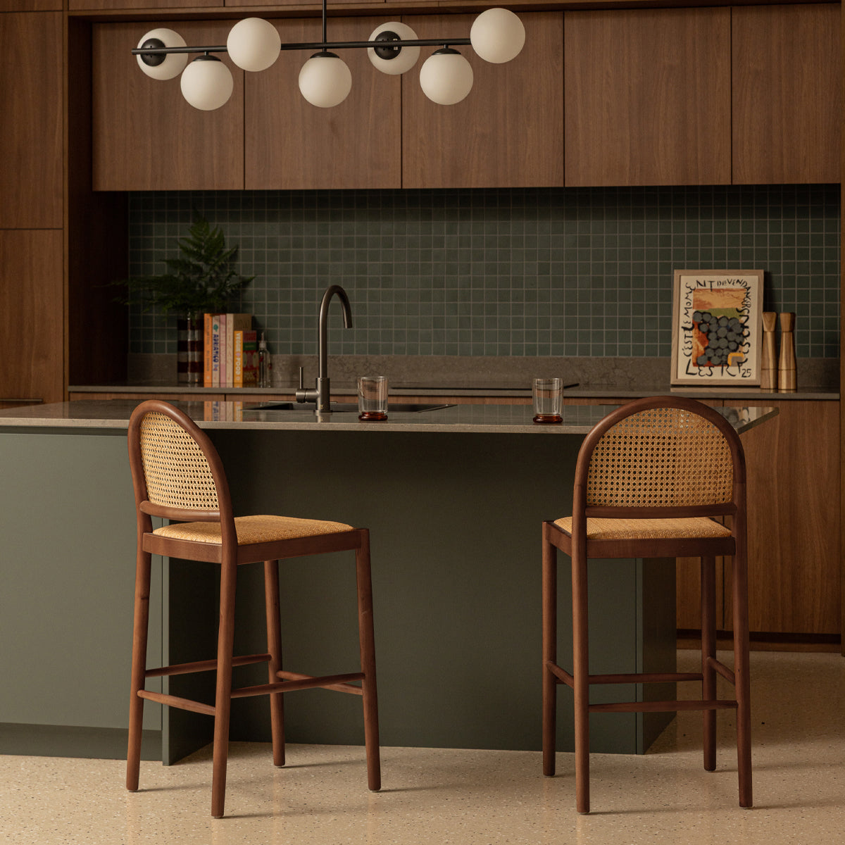 Capri Rattan Arch Bar Stool