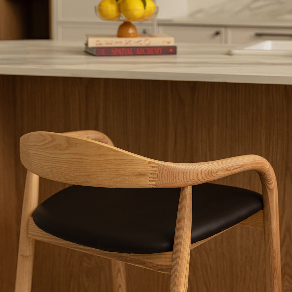 Noris Leather Bar Stool