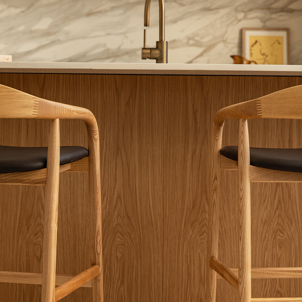 Noris Leather Bar Stool