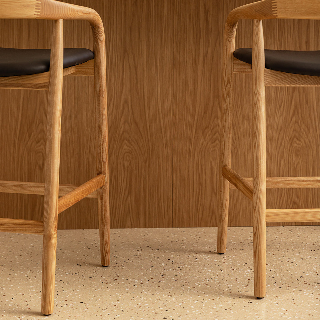 Noris Leather Bar Stool