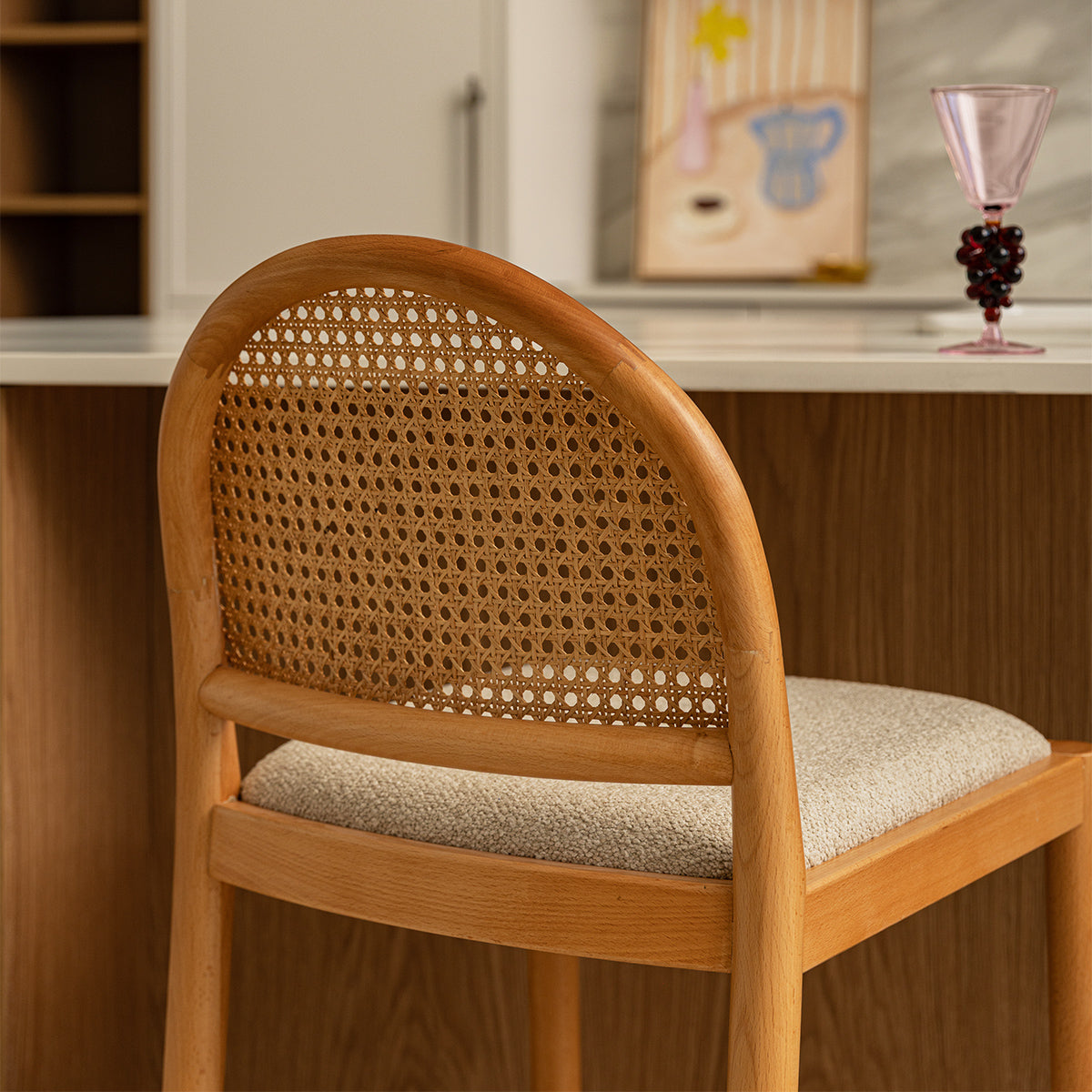 Capri Fabric Arch Bar Stool