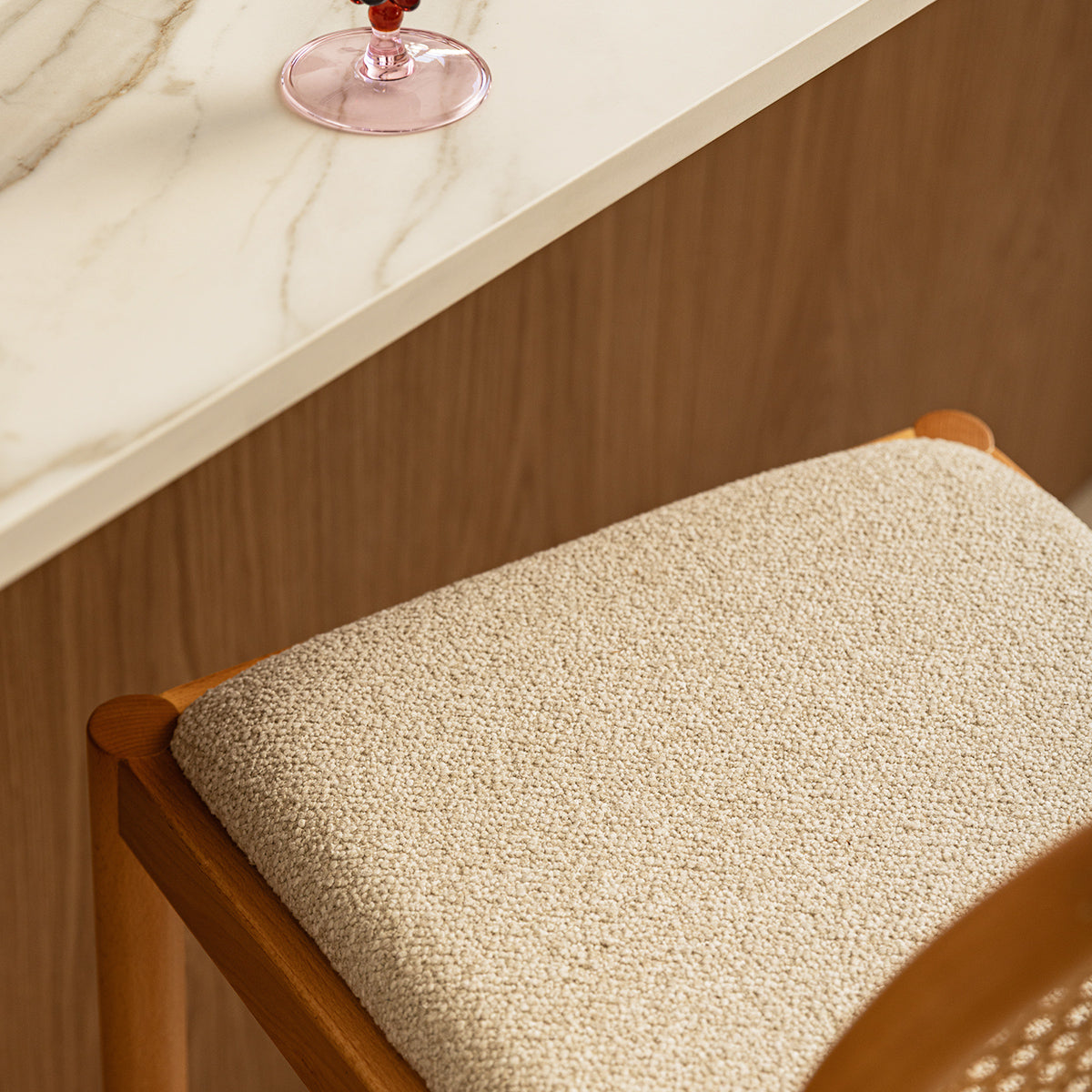 Capri Fabric Arch Bar Stool