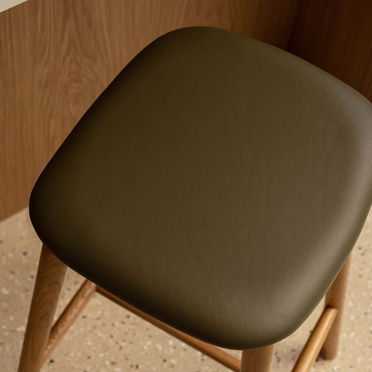 Lando Leather Backless Bar Stool