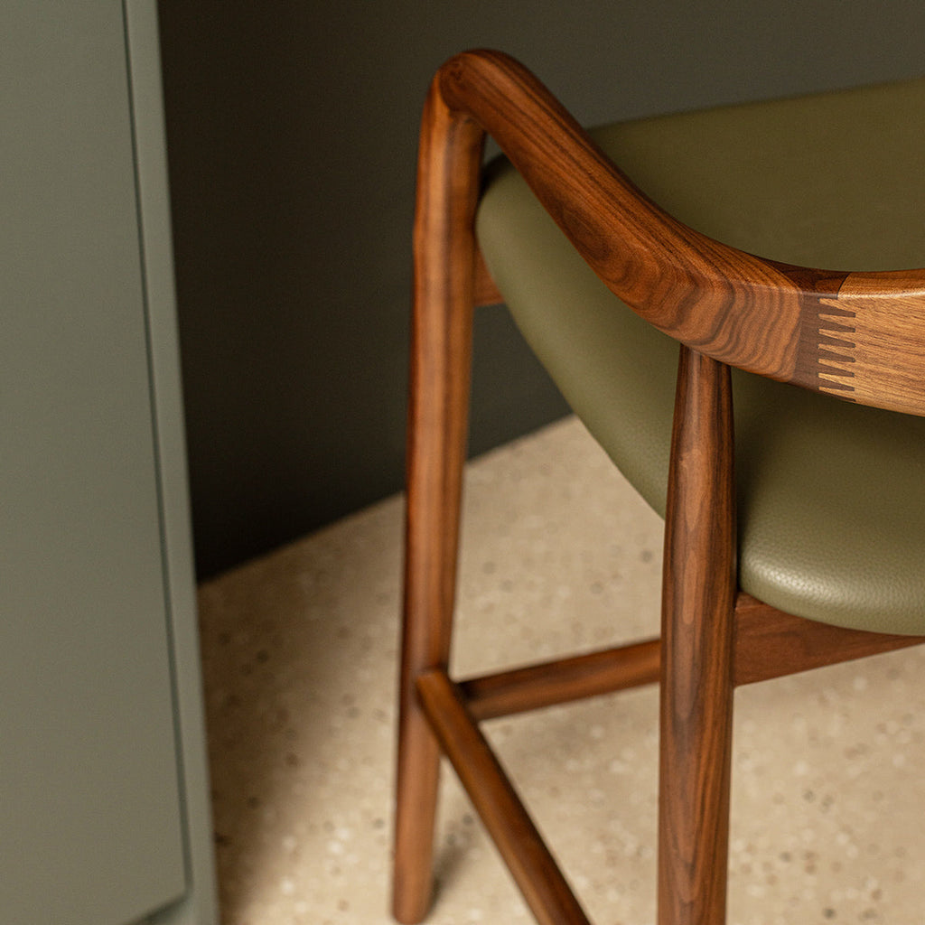 Noris Leather Bar Stool