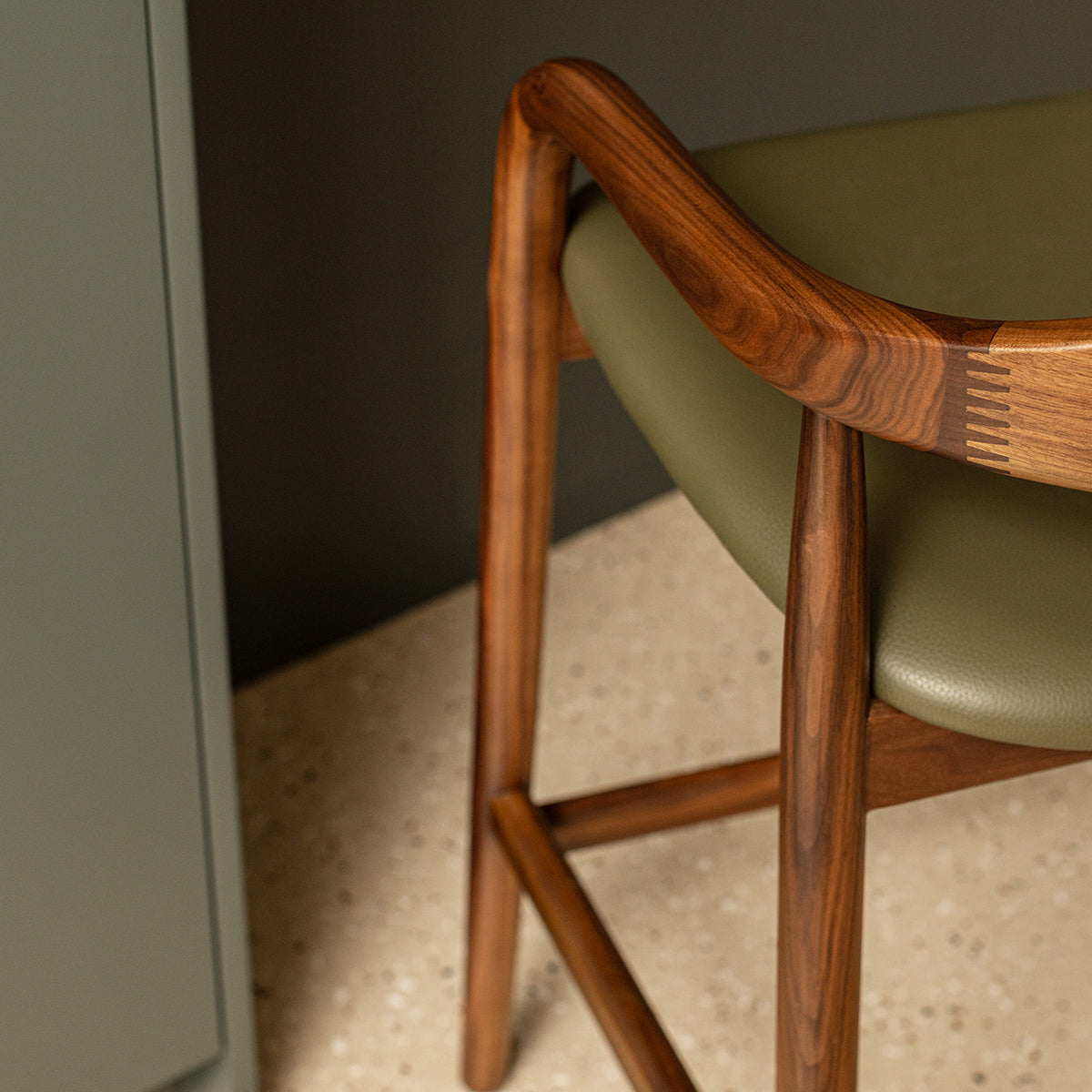 Noris Leather Bar Stool