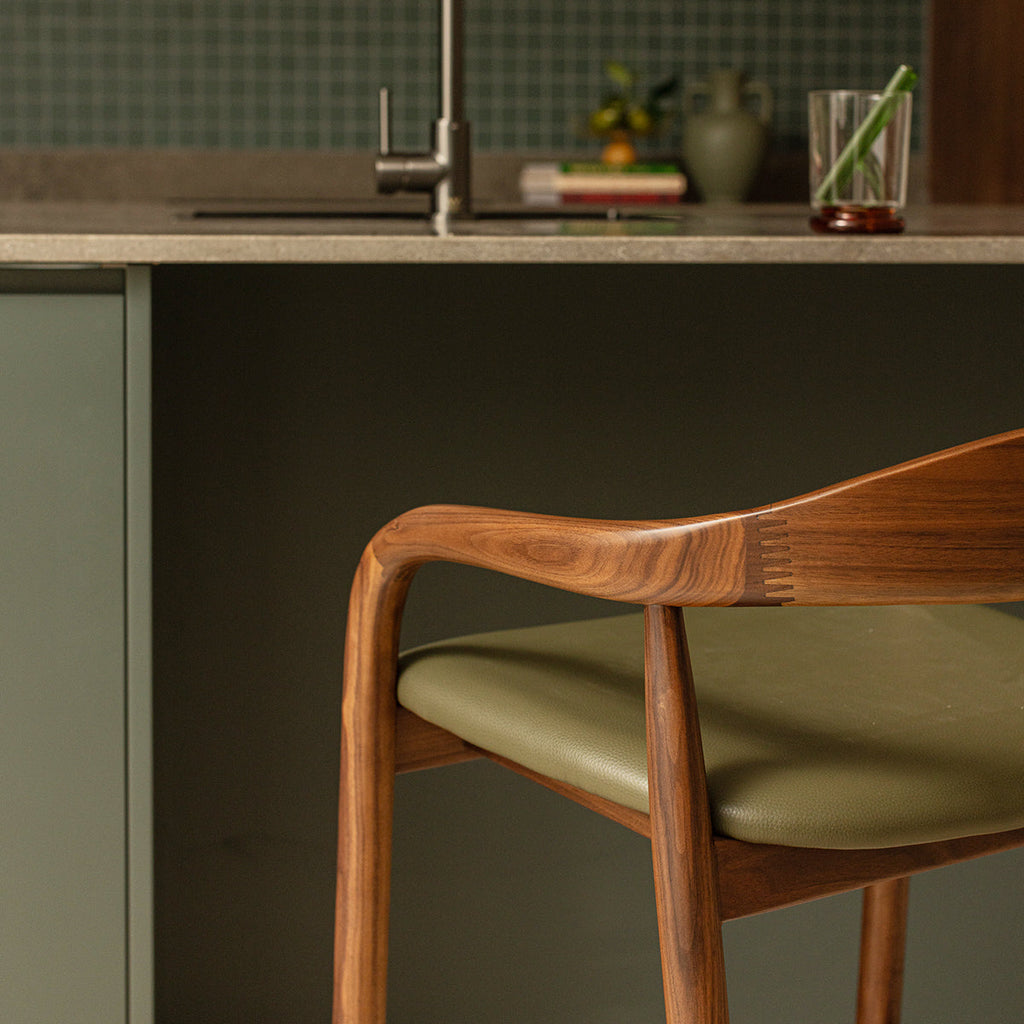 Noris Leather Bar Stool