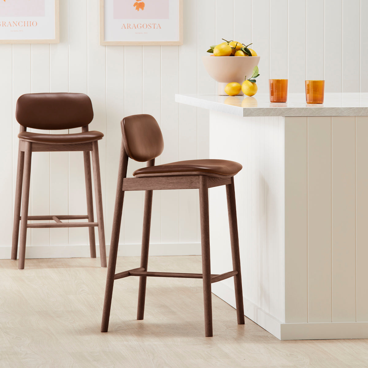 Lando Leather Bar Stool