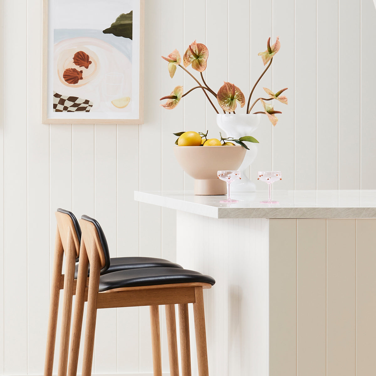 Lando Leather Bar Stool