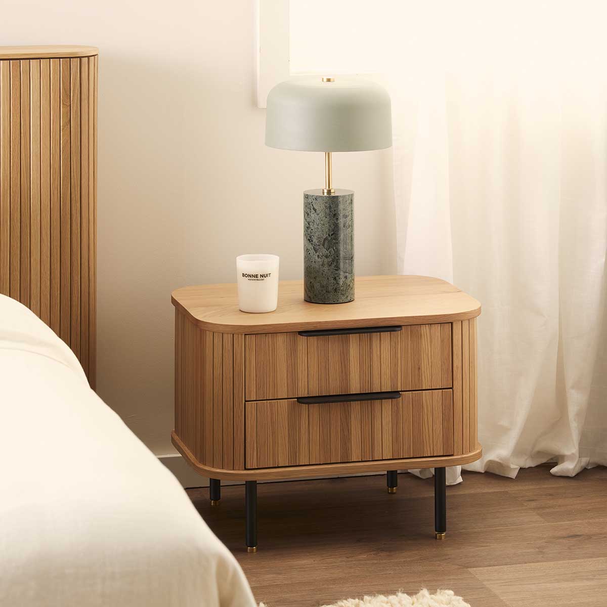 Rio Bedside Table (2 Drawer)
