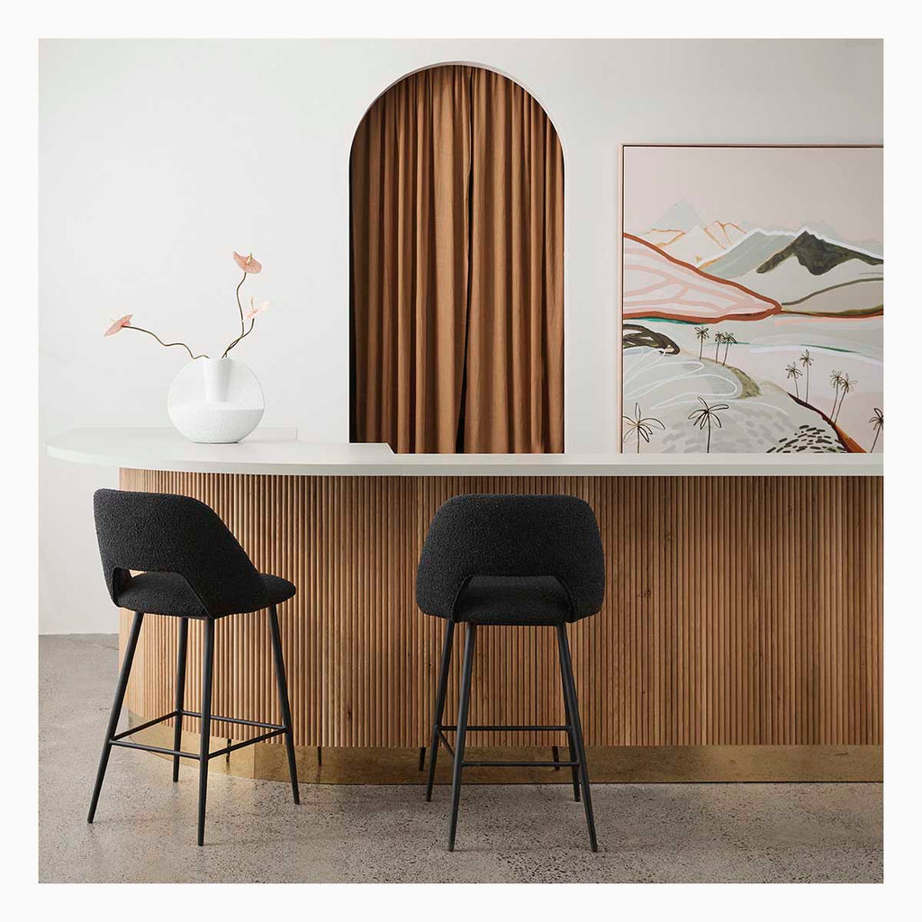 Belmont Boucle Bar Stool