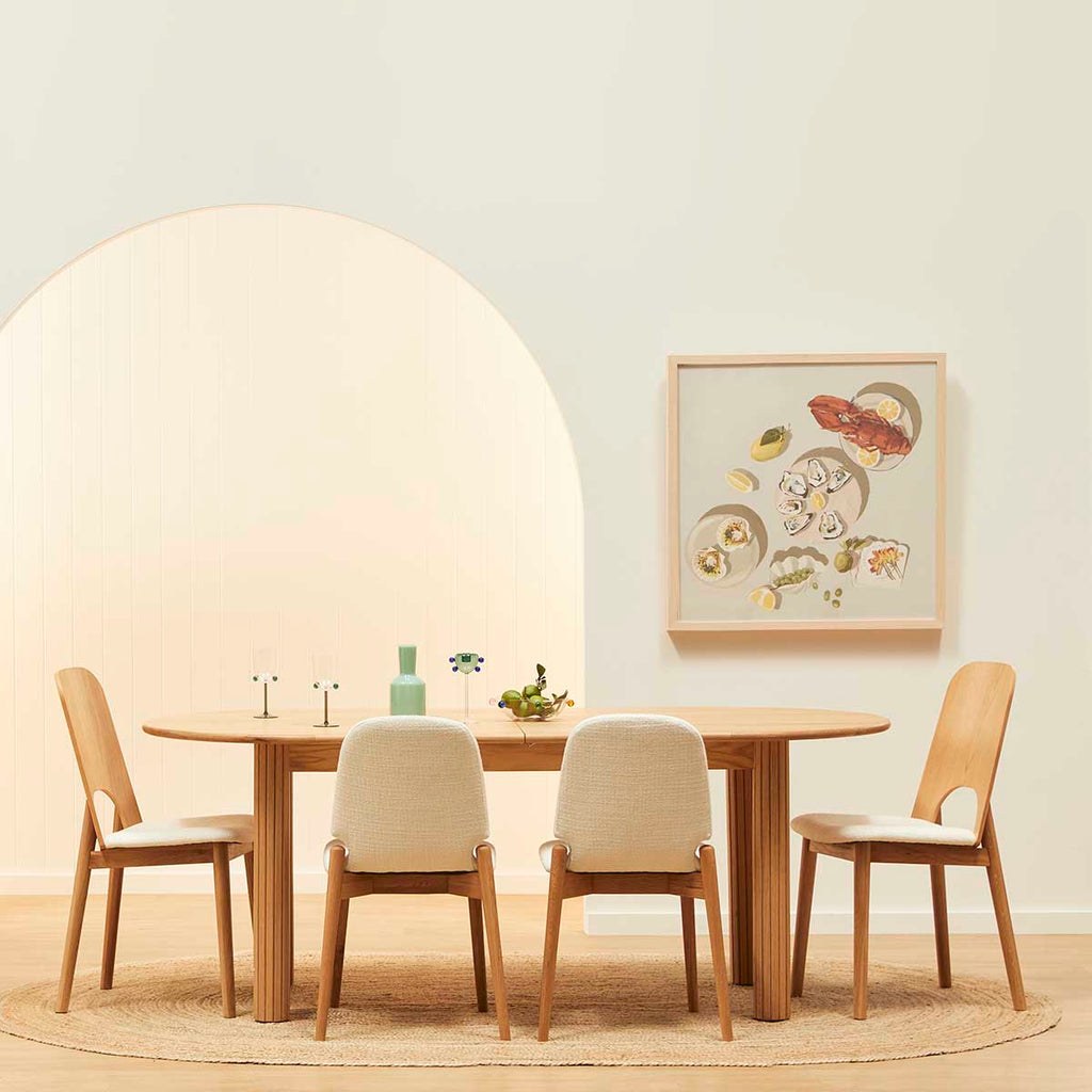Noir Oval Extendable Dining Table (200cm)