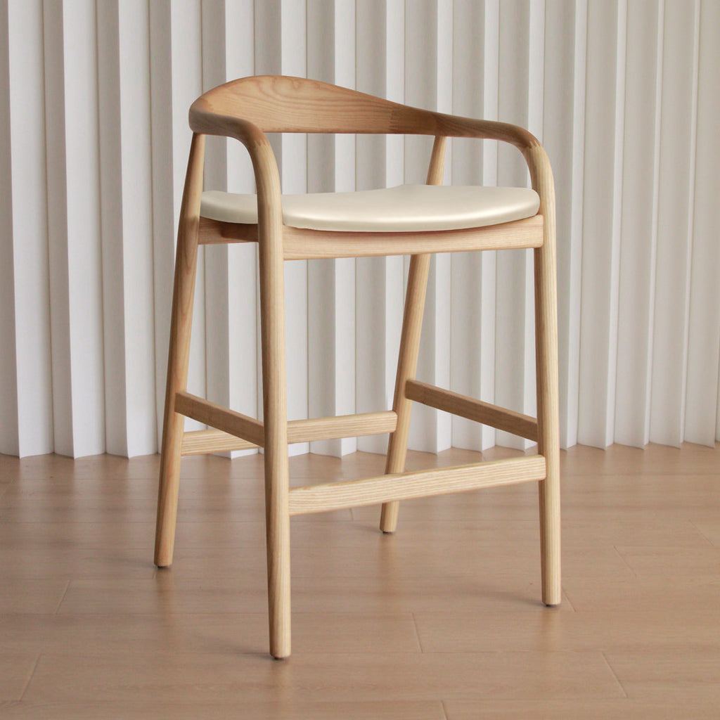Noris Leather Bar Stool