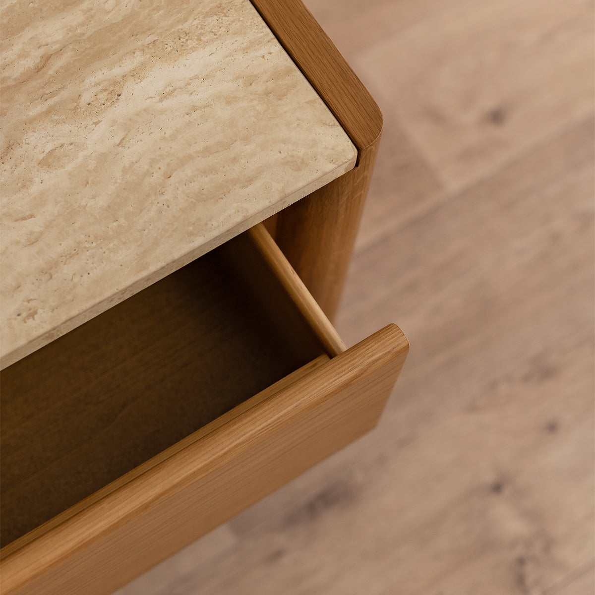 Trivoli Travertine Bedside Table