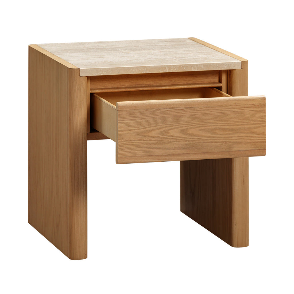 Trivoli Travertine Bedside Table