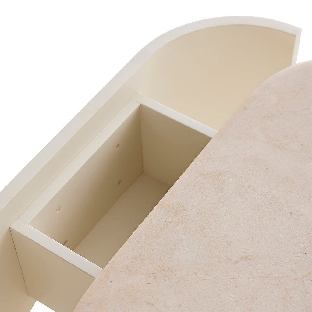 Fin Bedside Table